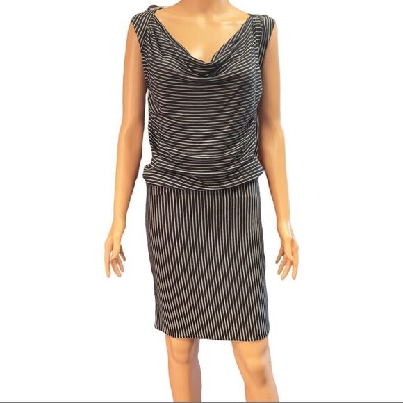 Derek Lam Striped Drape Jersey Dress SMALL - Picture 2 of 15